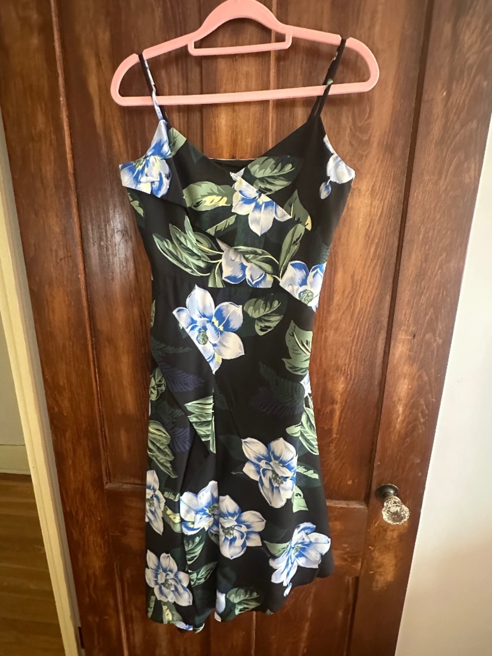 Banana Republic women’s blue floral midi dress size 0